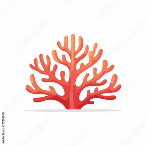 Stylized Red Coral Illustration