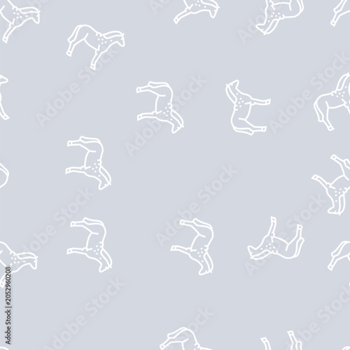 Canvastavla brucellosis horse vector line seamless pattern brucellosis horse sign illustrati