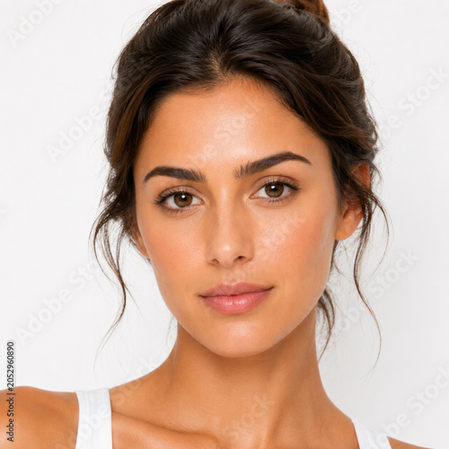 Woman with glass skin