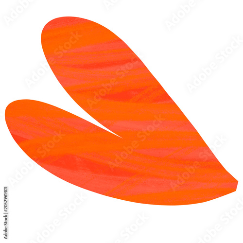 Gouache red Abstract Shapes Set, Hand Painted Collage Elements Isolated on Transparent Background PNG