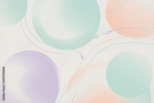 Soft Pastel Circles Risograph Background, Serene Elegant Pattern, Full Canvas.