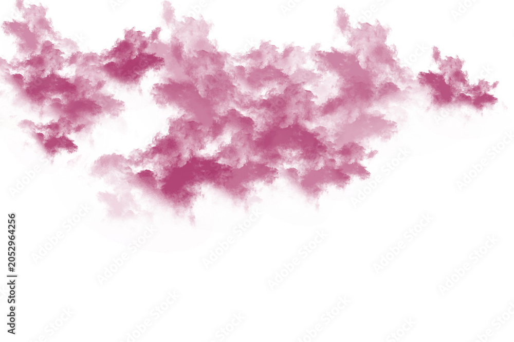Obraz premium Abstract Pink Cloud Smoke Shape Element PNG Transparent