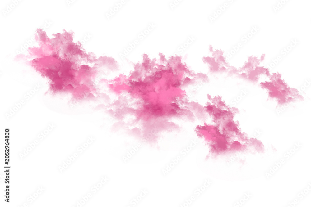 Fototapeta premium Abstract Pink Cloud Smoke Shape Element PNG Transparent