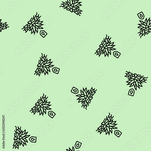 Εκτύπωση καμβά drought tolerant plant water saving vector line seamless pattern drought toleran