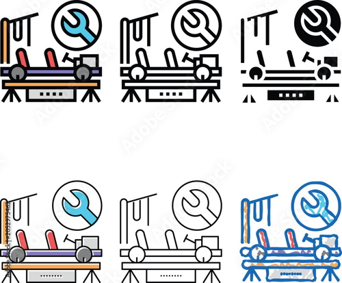 paintless dent repair color icon vector. series paintless dent repair sign. isolated symbol