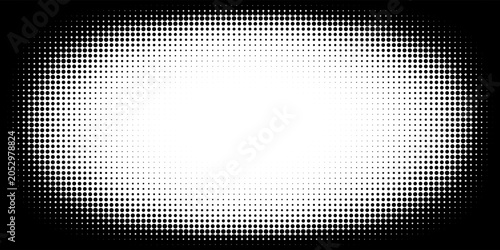 Obraz na plátně Abstract gray halftone corner wave pattern with fading dots on white background,