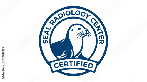 Foto Seal animal badge logo for certified radiology center.