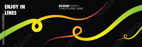 Foto Vibrant wavy lines with pure vibe and enjoy in lines for background design