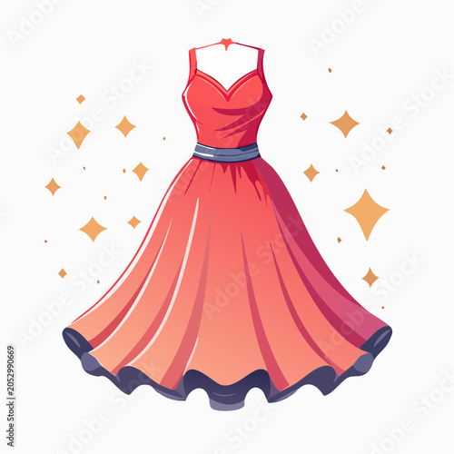 Red Dress with Sparkles