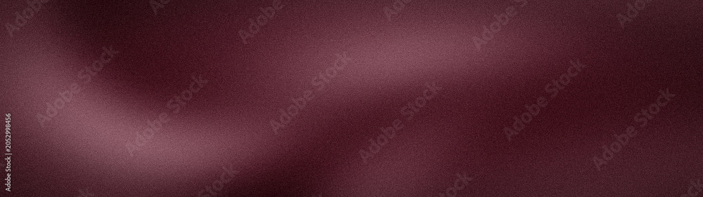 Fototapeta premium Abstract wide burgundy maroon plum gradient background with a dark grainy noise texture