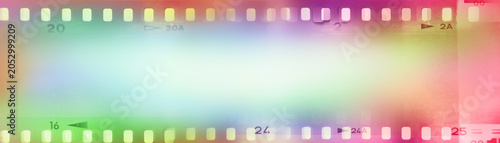Colorful film frames background