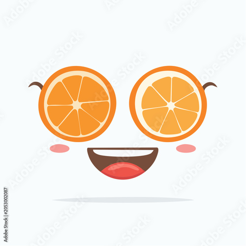 Happy Orange Slice Face