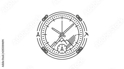 Fotografie Vintage Aviation Compass Instrument Dial Close Up.