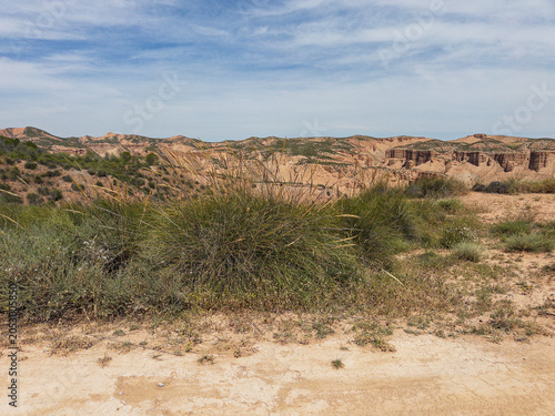 Desert viewpoint in Granada Geopark overlooking spectacular badlands