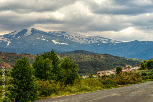 Red cliffs of El Marchal in Granada Geopark landscape