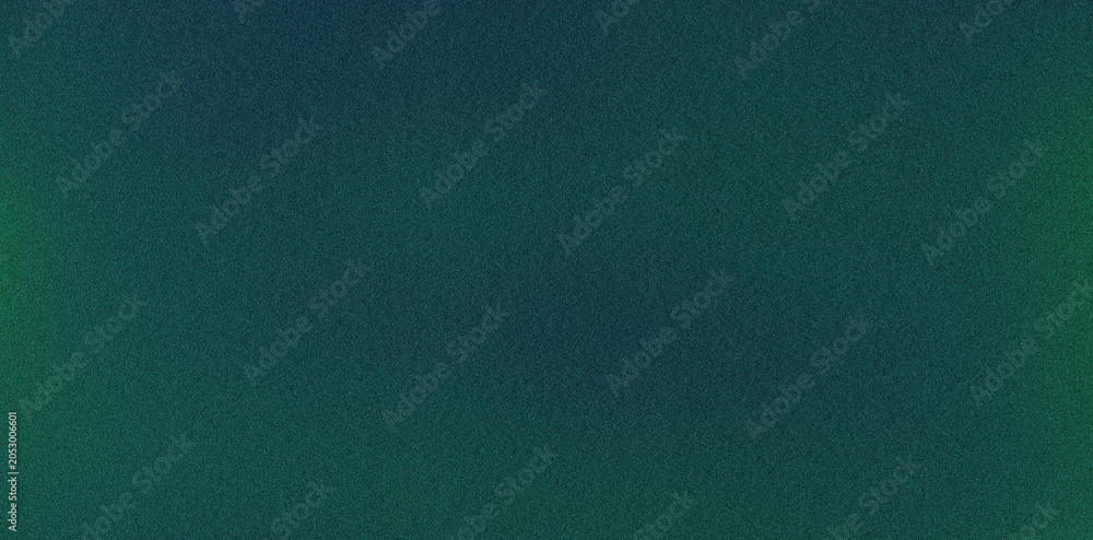 Fototapeta premium Dark teal green gradient background with fine grain noise texture.