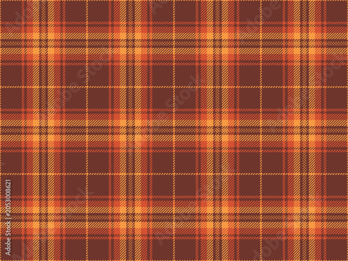Fall plaid seamless pattern background. Thanksgiving pumpkin orange autumn plaid check pattern for seasonal fabric and wrapping paper