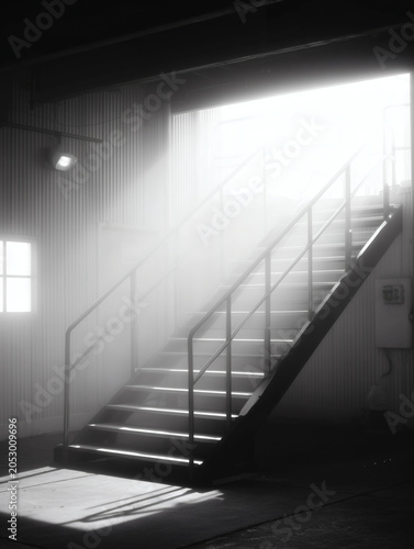 Escalera interior de un edificio