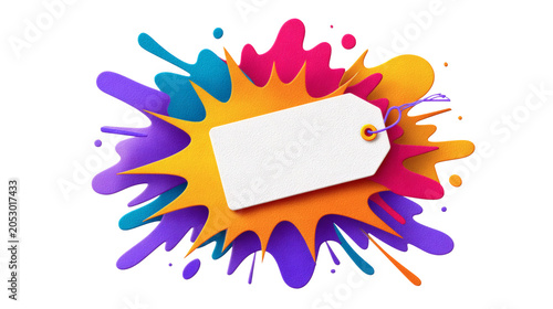 Price tag burst shape isolated on a white background