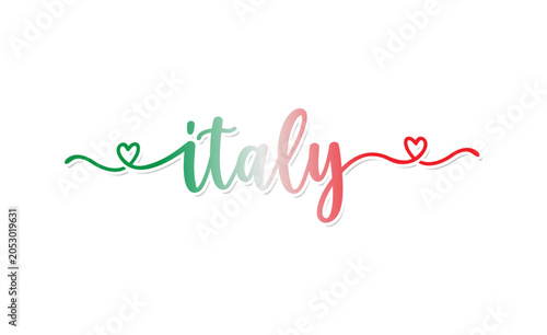 Italy Typography Design Template Inspiration, Vector Illustration