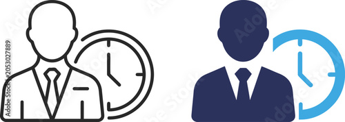 Tableau sur toile Business professionals with time management and scheduling