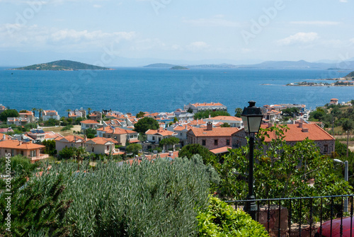 Charming Mediterranean Coastal Town in Turkey Overlooking the Aegean Sea Islands