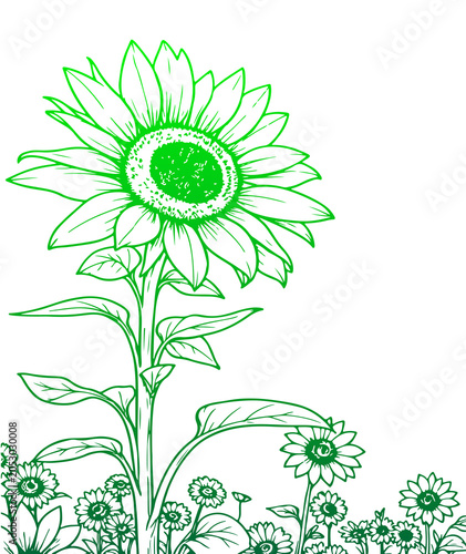 green floral background