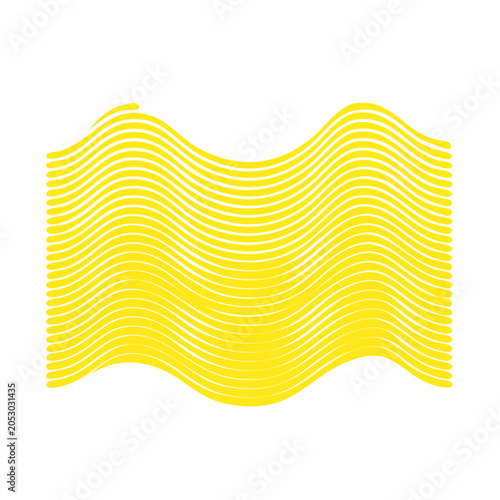 Abstract Yellow Wave Pattern