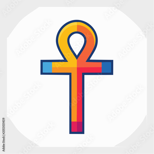 Ankh symbol, ancient Egyptian cross of life