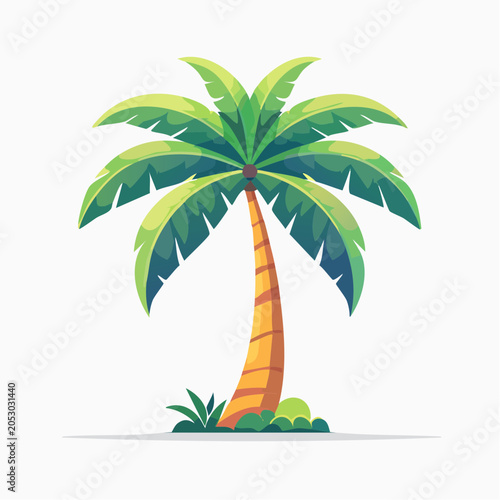 Cartoon Palm Tree Illustration