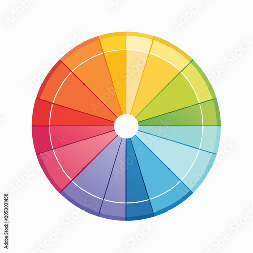 Color Wheel with Rainbow Spectrum