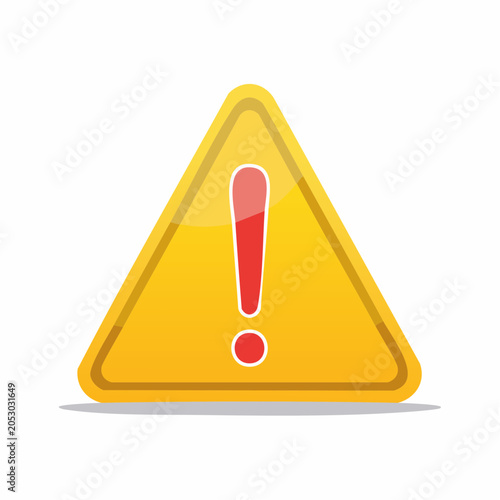 Yellow Warning Triangle with Red Exclamation Mark
