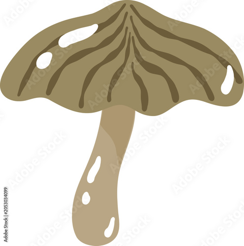 cute mushroom vegetable food vector cartoon illustration