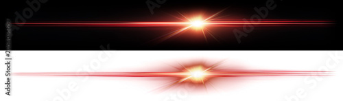 Lens flare vibrant red anamorphic neon streak light burst effect perfect for high-selling sci-fi digital compositions, cinematic gaming artwork, and premium video overlays with transparent background.