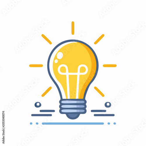 Illustration of a glowing light bulb symbolizing ideas and innovation