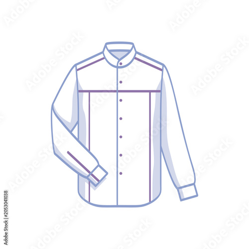 Men's clothing stroke icon of shirt. Vector illustration EPS10