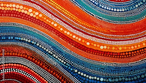 aboriginal style of dot painting abstract colorful background