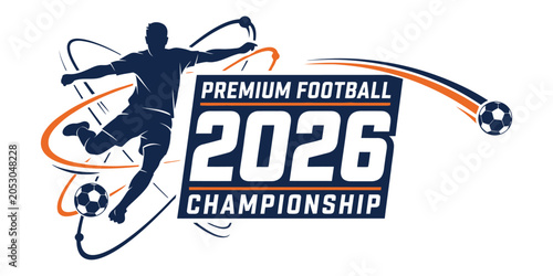 Premium football 2026 championship soccer player in action