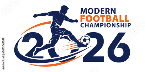 Obraz na płótnie Modern football championship 2026 exciting soccer action ahead