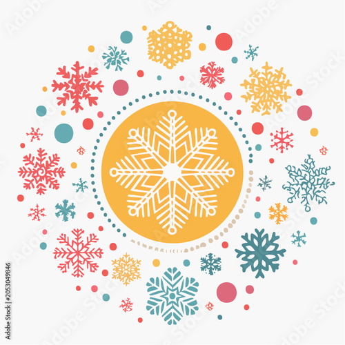 Colorful Snowflake Pattern