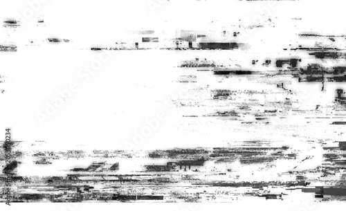 Foto Abstract digital glitch effect with black and white static interference