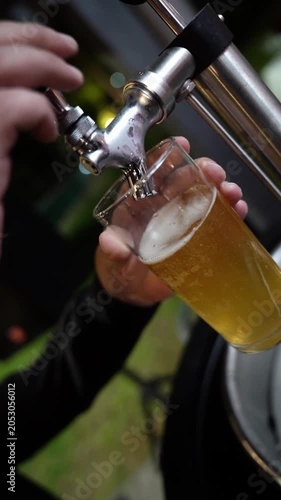 Pouring Draft Craft Beer at Outdoor Event