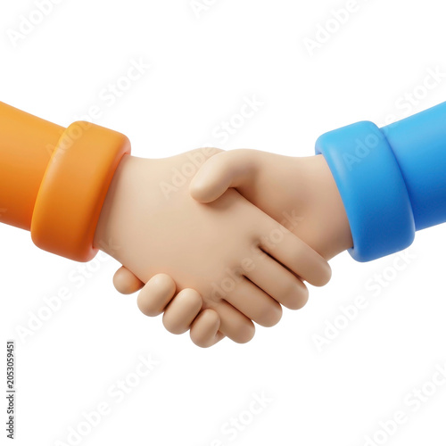 Handshake gesture representing professional agreement on a transparent background PNG file