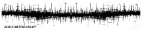 Photos Abstract radio frequency wave or digital audio signal, hand drawn noise and soun