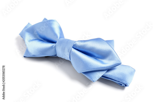 Light blue satin bow tie fo...