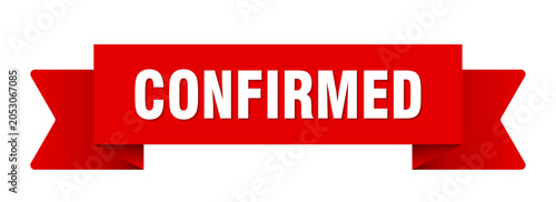Cuadro en lienzo confirmed ribbon isolated on transparent background