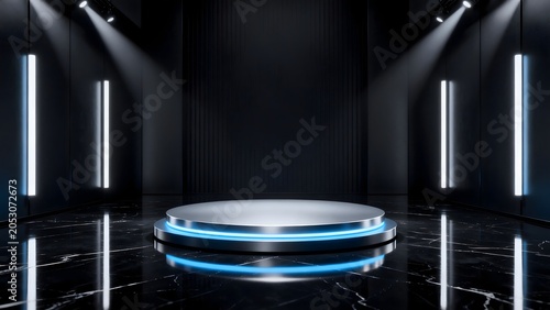 Modern stage with circular platform