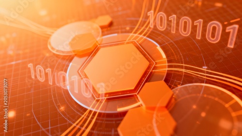 Abstract digital technology design