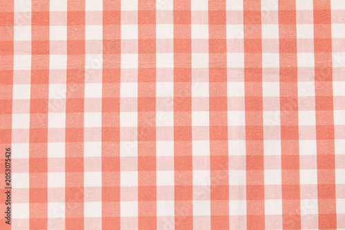 Red checkered napkin as bac...