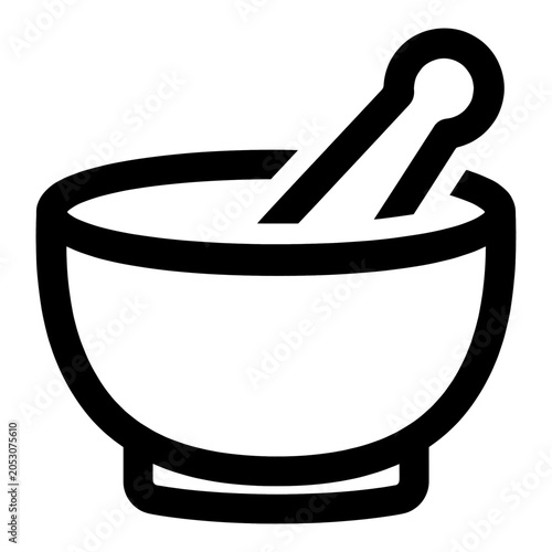 Mortar and Pestle Icon Pharmacy, Medicine Preparation, Laboratory Equipment